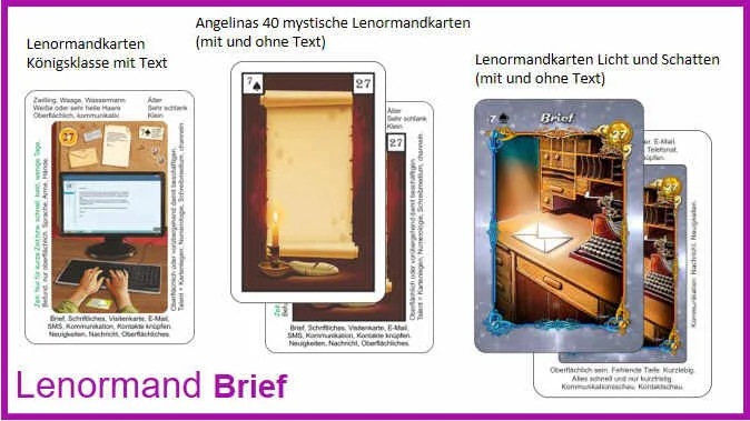 Lenormand Brief - Kartendeck