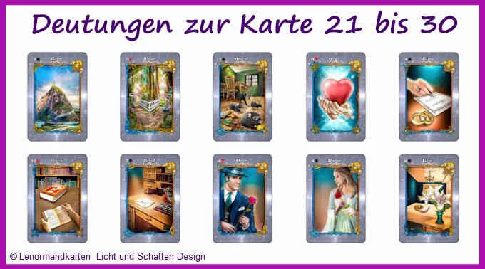 Ja oder Nein Orakel Karte 21 bis 30