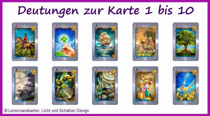 Liebes Orakel denkt er an mich - Karte 1 bis 10