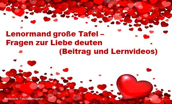 Lenormand grosse Tafel - Liebe