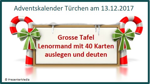 Grosse Tafel Lenormand mit 40 Karten auslegen