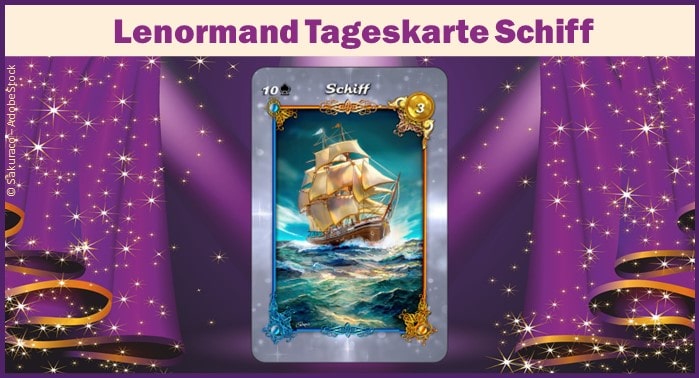 Lenormand Tageskarte Schiff fuer Geduld