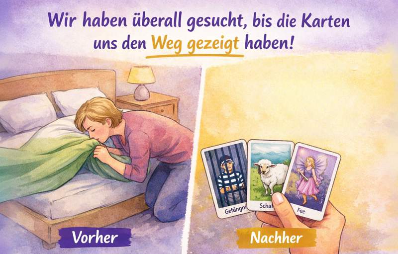 Brille mit Lenormandkarten gefunden